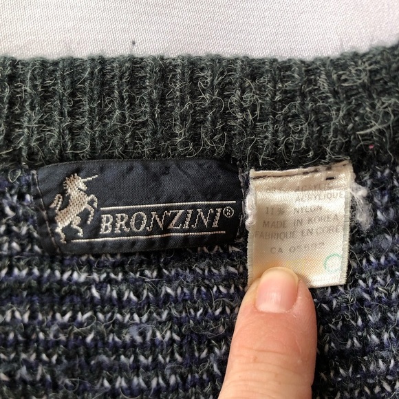 Vtg Bronzini Button Up Cardigan - Picture 5 of 11